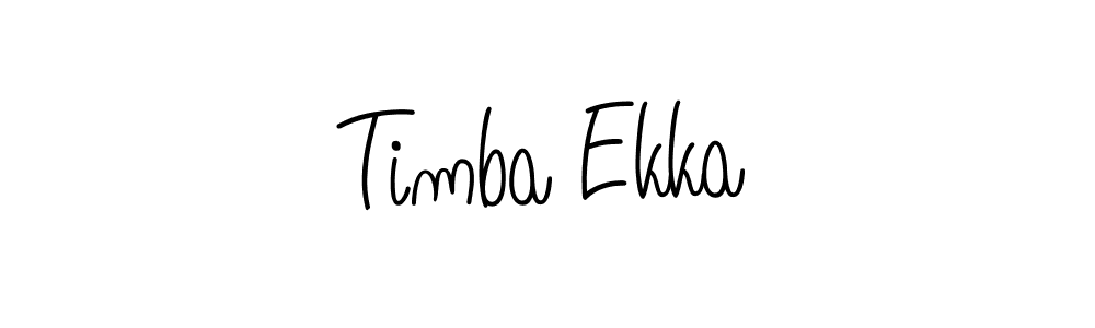 The best way (Angelique-Rose-font-FFP) to make a short signature is to pick only two or three words in your name. The name Timba Ekka include a total of six letters. For converting this name. Timba Ekka signature style 5 images and pictures png