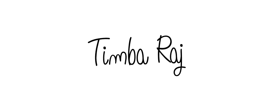 Use a signature maker to create a handwritten signature online. With this signature software, you can design (Angelique-Rose-font-FFP) your own signature for name Timba Raj. Timba Raj signature style 5 images and pictures png