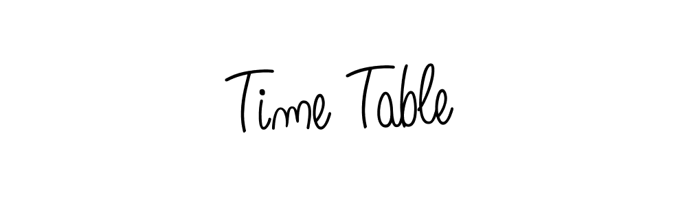 Also we have Time Table name is the best signature style. Create professional handwritten signature collection using Angelique-Rose-font-FFP autograph style. Time Table signature style 5 images and pictures png