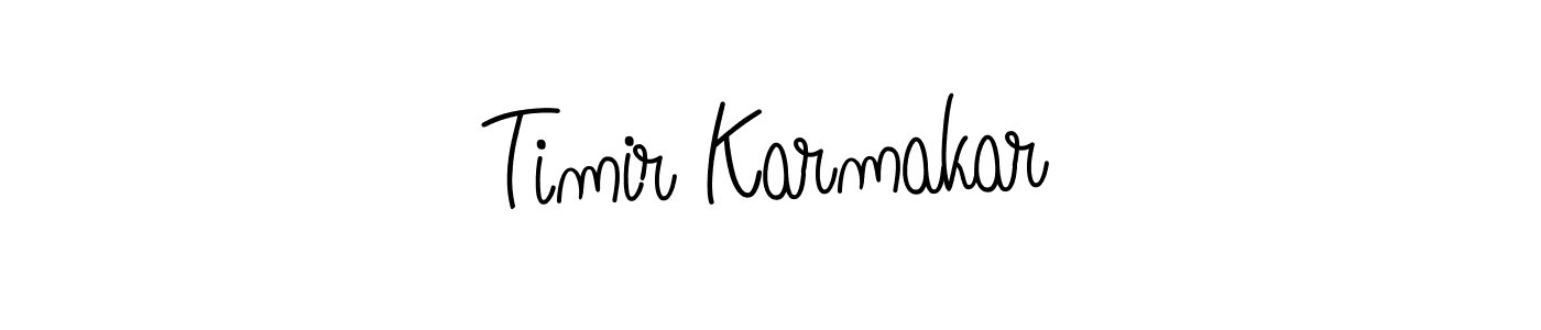 You should practise on your own different ways (Angelique-Rose-font-FFP) to write your name (Timir Karmakar) in signature. don't let someone else do it for you. Timir Karmakar signature style 5 images and pictures png