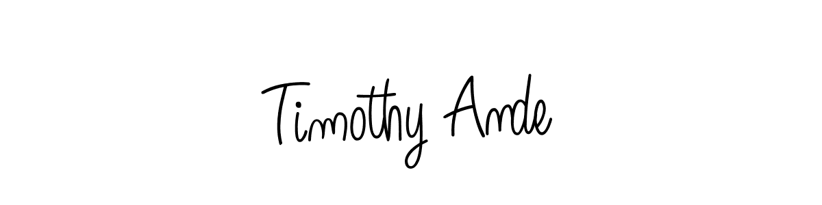 Timothy Ande stylish signature style. Best Handwritten Sign (Angelique-Rose-font-FFP) for my name. Handwritten Signature Collection Ideas for my name Timothy Ande. Timothy Ande signature style 5 images and pictures png