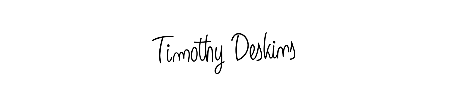 The best way (Angelique-Rose-font-FFP) to make a short signature is to pick only two or three words in your name. The name Timothy Deskins include a total of six letters. For converting this name. Timothy Deskins signature style 5 images and pictures png