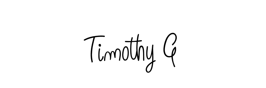 How to make Timothy G name signature. Use Angelique-Rose-font-FFP style for creating short signs online. This is the latest handwritten sign. Timothy G signature style 5 images and pictures png