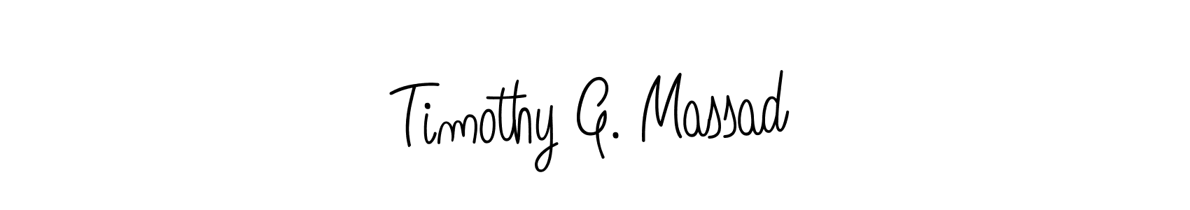 You should practise on your own different ways (Angelique-Rose-font-FFP) to write your name (Timothy G. Massad) in signature. don't let someone else do it for you. Timothy G. Massad signature style 5 images and pictures png