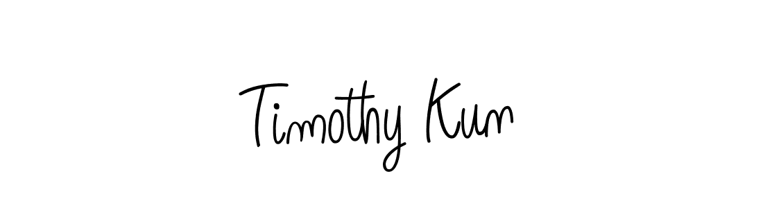 Timothy Kun stylish signature style. Best Handwritten Sign (Angelique-Rose-font-FFP) for my name. Handwritten Signature Collection Ideas for my name Timothy Kun. Timothy Kun signature style 5 images and pictures png