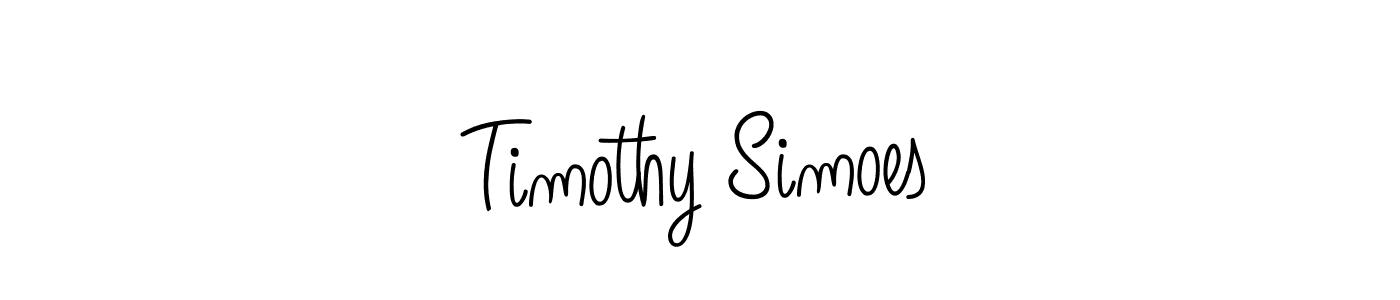 The best way (Angelique-Rose-font-FFP) to make a short signature is to pick only two or three words in your name. The name Timothy Simoes include a total of six letters. For converting this name. Timothy Simoes signature style 5 images and pictures png