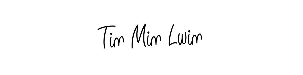 Make a beautiful signature design for name Tin Min Lwin. With this signature (Angelique-Rose-font-FFP) style, you can create a handwritten signature for free. Tin Min Lwin signature style 5 images and pictures png