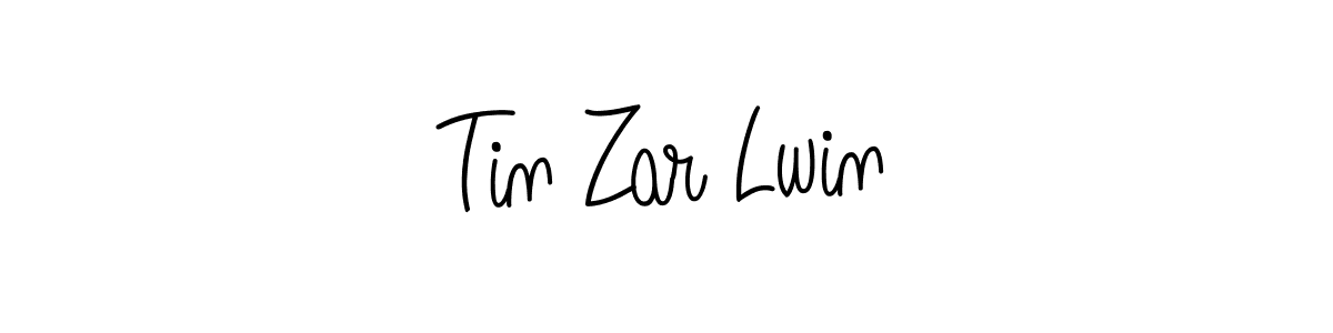 Make a beautiful signature design for name Tin Zar Lwin. With this signature (Angelique-Rose-font-FFP) style, you can create a handwritten signature for free. Tin Zar Lwin signature style 5 images and pictures png