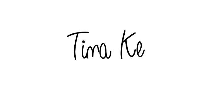 The best way (Angelique-Rose-font-FFP) to make a short signature is to pick only two or three words in your name. The name Tina Ke include a total of six letters. For converting this name. Tina Ke signature style 5 images and pictures png