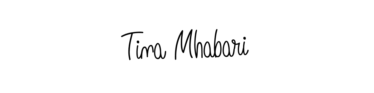 Use a signature maker to create a handwritten signature online. With this signature software, you can design (Angelique-Rose-font-FFP) your own signature for name Tina Mhabari. Tina Mhabari signature style 5 images and pictures png