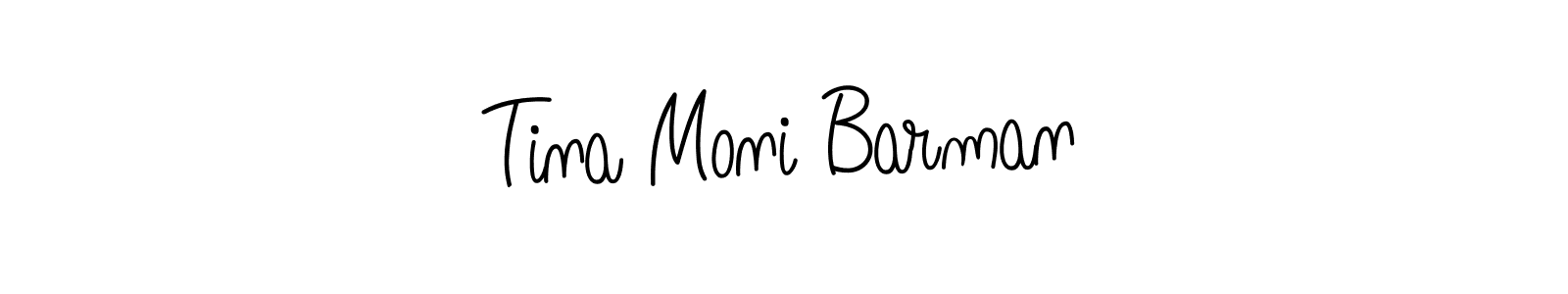 Design your own signature with our free online signature maker. With this signature software, you can create a handwritten (Angelique-Rose-font-FFP) signature for name Tina Moni Barman. Tina Moni Barman signature style 5 images and pictures png