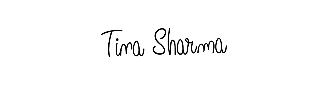Tina Sharma stylish signature style. Best Handwritten Sign (Angelique-Rose-font-FFP) for my name. Handwritten Signature Collection Ideas for my name Tina Sharma. Tina Sharma signature style 5 images and pictures png