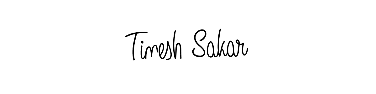 Use a signature maker to create a handwritten signature online. With this signature software, you can design (Angelique-Rose-font-FFP) your own signature for name Tinesh Sakar. Tinesh Sakar signature style 5 images and pictures png