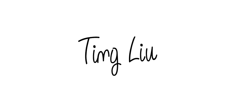 You should practise on your own different ways (Angelique-Rose-font-FFP) to write your name (Ting Liu) in signature. don't let someone else do it for you. Ting Liu signature style 5 images and pictures png