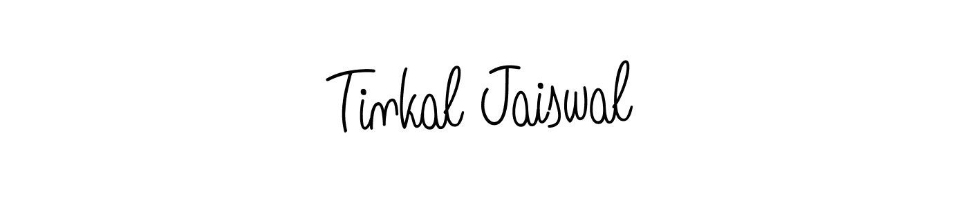 Use a signature maker to create a handwritten signature online. With this signature software, you can design (Angelique-Rose-font-FFP) your own signature for name Tinkal Jaiswal. Tinkal Jaiswal signature style 5 images and pictures png