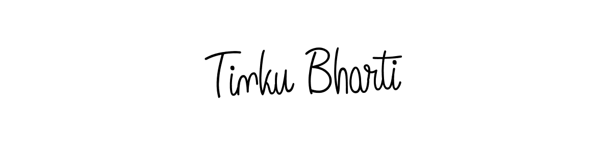 The best way (Angelique-Rose-font-FFP) to make a short signature is to pick only two or three words in your name. The name Tinku Bharti include a total of six letters. For converting this name. Tinku Bharti signature style 5 images and pictures png