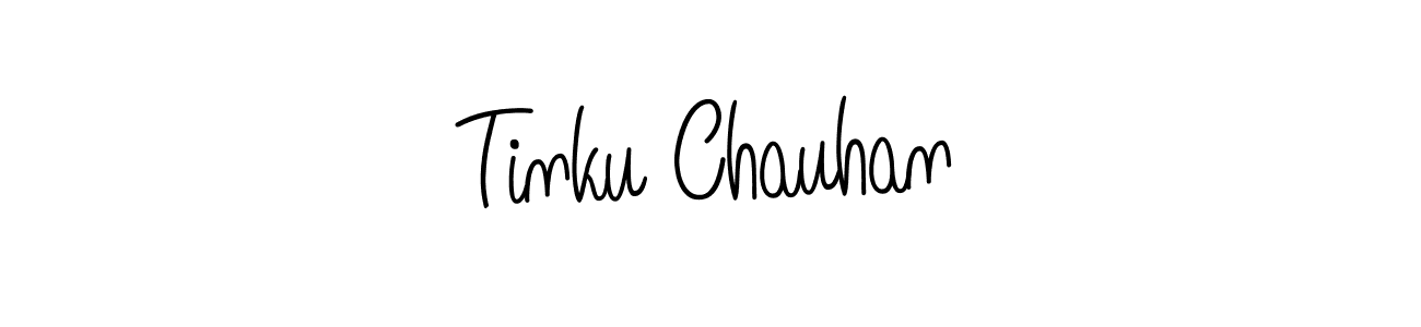 Make a beautiful signature design for name Tinku Chauhan. With this signature (Angelique-Rose-font-FFP) style, you can create a handwritten signature for free. Tinku Chauhan signature style 5 images and pictures png