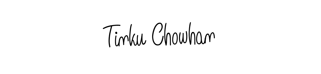 The best way (Angelique-Rose-font-FFP) to make a short signature is to pick only two or three words in your name. The name Tinku Chowhan include a total of six letters. For converting this name. Tinku Chowhan signature style 5 images and pictures png