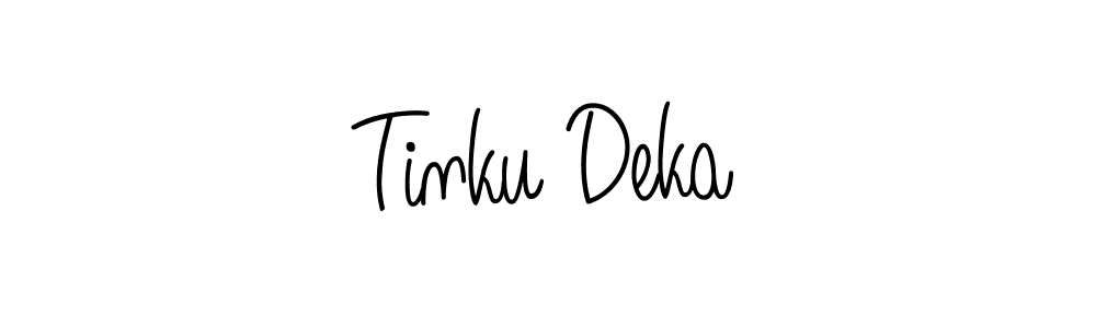 How to make Tinku Deka name signature. Use Angelique-Rose-font-FFP style for creating short signs online. This is the latest handwritten sign. Tinku Deka signature style 5 images and pictures png