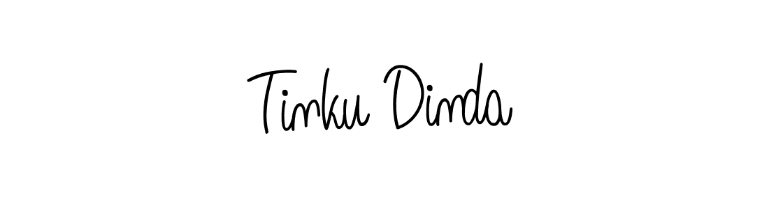 Tinku Dinda stylish signature style. Best Handwritten Sign (Angelique-Rose-font-FFP) for my name. Handwritten Signature Collection Ideas for my name Tinku Dinda. Tinku Dinda signature style 5 images and pictures png