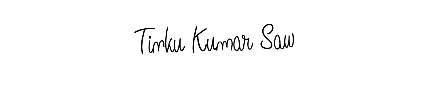 Design your own signature with our free online signature maker. With this signature software, you can create a handwritten (Angelique-Rose-font-FFP) signature for name Tinku Kumar Saw. Tinku Kumar Saw signature style 5 images and pictures png