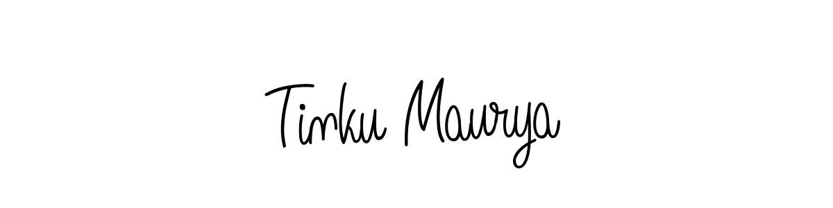 Create a beautiful signature design for name Tinku Maurya. With this signature (Angelique-Rose-font-FFP) fonts, you can make a handwritten signature for free. Tinku Maurya signature style 5 images and pictures png
