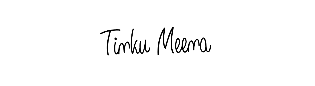 Make a beautiful signature design for name Tinku Meena. With this signature (Angelique-Rose-font-FFP) style, you can create a handwritten signature for free. Tinku Meena signature style 5 images and pictures png