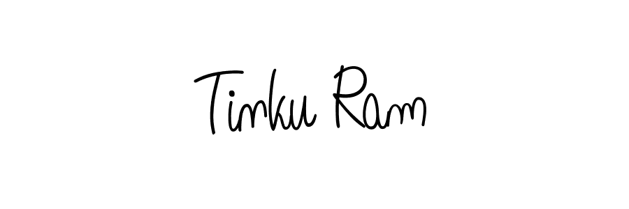 You should practise on your own different ways (Angelique-Rose-font-FFP) to write your name (Tinku Ram) in signature. don't let someone else do it for you. Tinku Ram signature style 5 images and pictures png