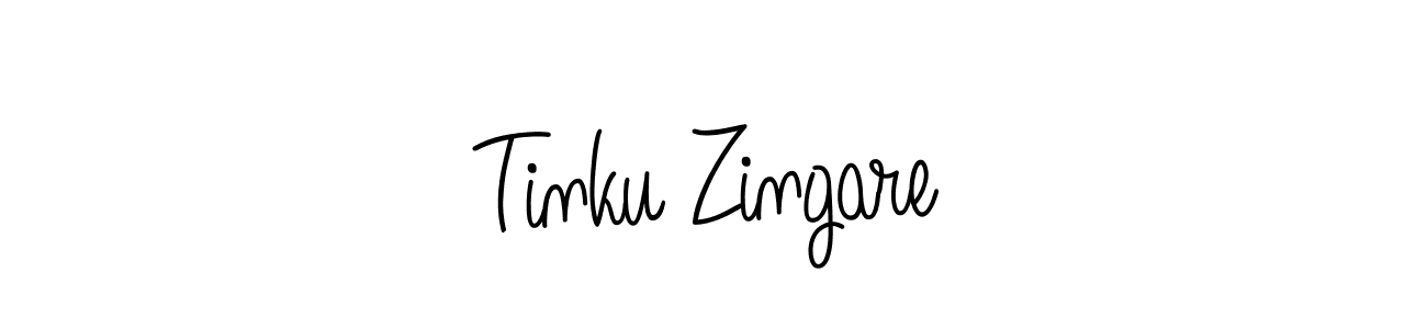 Design your own signature with our free online signature maker. With this signature software, you can create a handwritten (Angelique-Rose-font-FFP) signature for name Tinku Zingare. Tinku Zingare signature style 5 images and pictures png