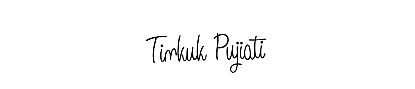 How to make Tinkuk Pujiati signature? Angelique-Rose-font-FFP is a professional autograph style. Create handwritten signature for Tinkuk Pujiati name. Tinkuk Pujiati signature style 5 images and pictures png