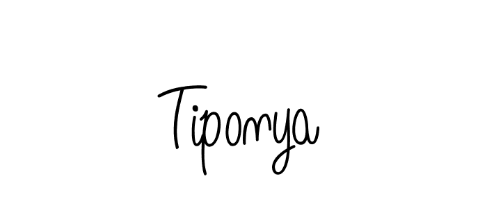 How to Draw Tiponya signature style? Angelique-Rose-font-FFP is a latest design signature styles for name Tiponya. Tiponya signature style 5 images and pictures png