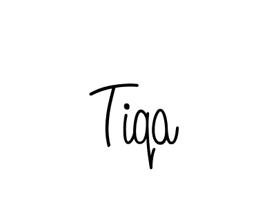 How to make Tiqa name signature. Use Angelique-Rose-font-FFP style for creating short signs online. This is the latest handwritten sign. Tiqa signature style 5 images and pictures png
