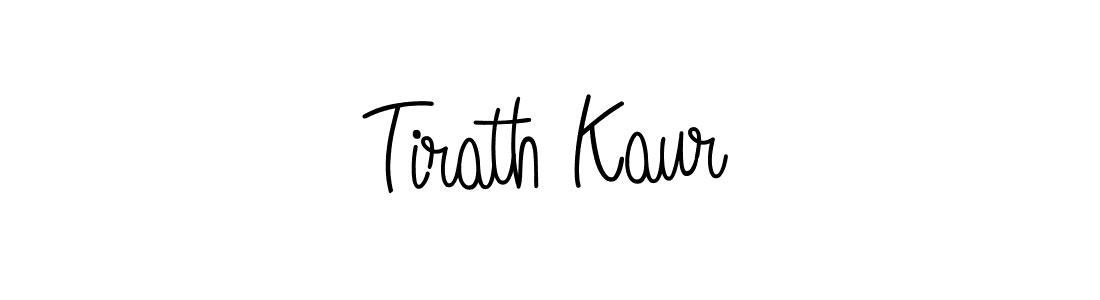 Design your own signature with our free online signature maker. With this signature software, you can create a handwritten (Angelique-Rose-font-FFP) signature for name Tirath Kaur. Tirath Kaur signature style 5 images and pictures png
