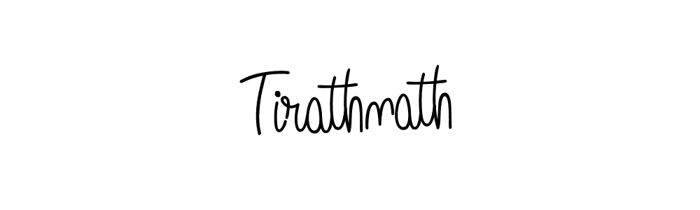 How to make Tirathnath name signature. Use Angelique-Rose-font-FFP style for creating short signs online. This is the latest handwritten sign. Tirathnath signature style 5 images and pictures png