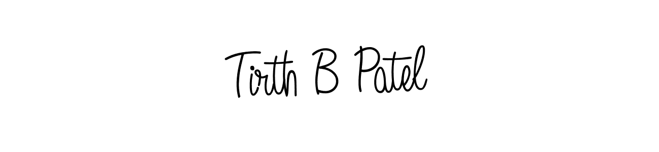 Design your own signature with our free online signature maker. With this signature software, you can create a handwritten (Angelique-Rose-font-FFP) signature for name Tirth B Patel. Tirth B Patel signature style 5 images and pictures png