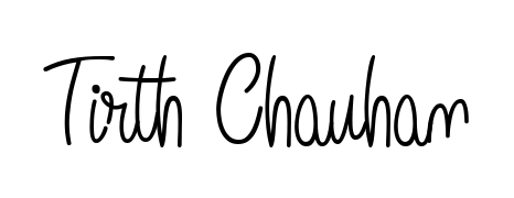 Master the art of signing with Tirth Chauhan written in fluent Angelique-Rose-font-FFP script. A great template to practice and refine your handwriting. Tirth Chauhan signature style 5 images and pictures png