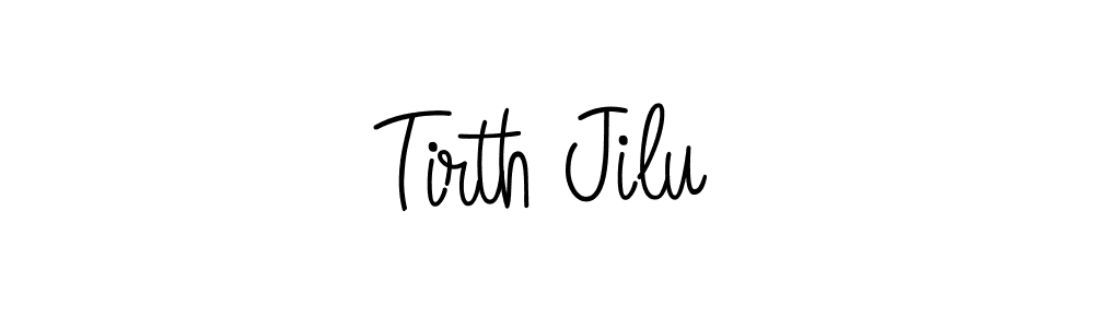 Check out images of Autograph of Tirth Jilu name. Actor Tirth Jilu Signature Style. Angelique-Rose-font-FFP is a professional sign style online. Tirth Jilu signature style 5 images and pictures png