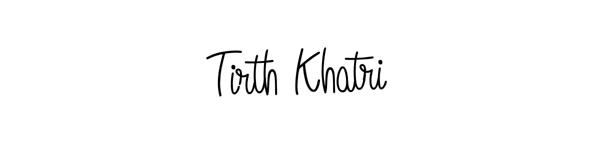 Design your own signature with our free online signature maker. With this signature software, you can create a handwritten (Angelique-Rose-font-FFP) signature for name Tirth Khatri. Tirth Khatri signature style 5 images and pictures png