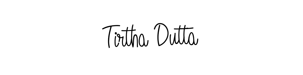 Design your own signature with our free online signature maker. With this signature software, you can create a handwritten (Angelique-Rose-font-FFP) signature for name Tirtha Dutta. Tirtha Dutta signature style 5 images and pictures png