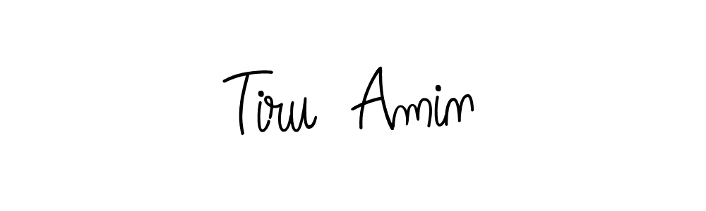 Make a beautiful signature design for name Tiru  Amin. With this signature (Angelique-Rose-font-FFP) style, you can create a handwritten signature for free. Tiru  Amin signature style 5 images and pictures png