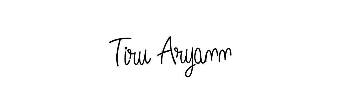 How to make Tiru Aryann name signature. Use Angelique-Rose-font-FFP style for creating short signs online. This is the latest handwritten sign. Tiru Aryann signature style 5 images and pictures png