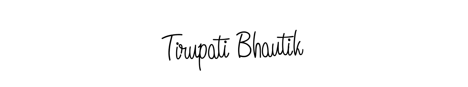 Make a beautiful signature design for name Tirupati Bhautik. With this signature (Angelique-Rose-font-FFP) style, you can create a handwritten signature for free. Tirupati Bhautik signature style 5 images and pictures png