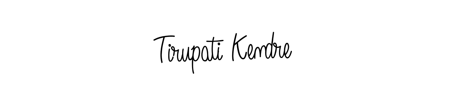 Make a beautiful signature design for name Tirupati Kendre. With this signature (Angelique-Rose-font-FFP) style, you can create a handwritten signature for free. Tirupati Kendre signature style 5 images and pictures png