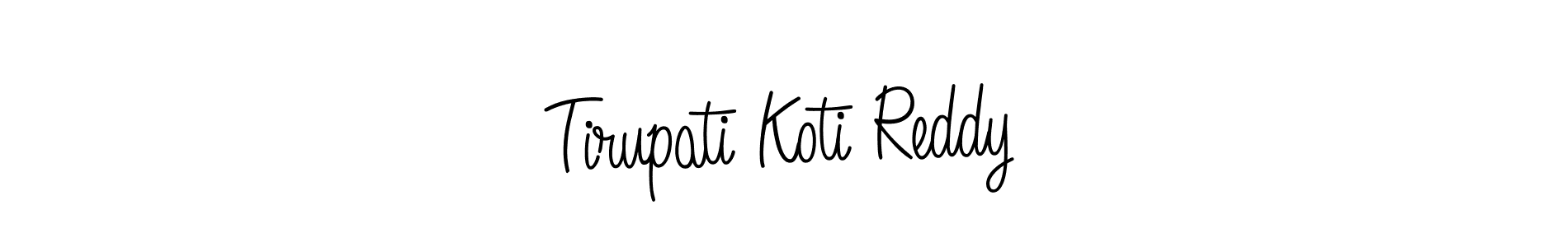 Also You can easily find your signature by using the search form. We will create Tirupati Koti Reddy name handwritten signature images for you free of cost using Angelique-Rose-font-FFP sign style. Tirupati Koti Reddy signature style 5 images and pictures png