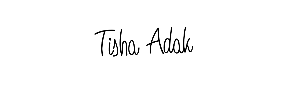 Create a beautiful signature design for name Tisha Adak. With this signature (Angelique-Rose-font-FFP) fonts, you can make a handwritten signature for free. Tisha Adak signature style 5 images and pictures png