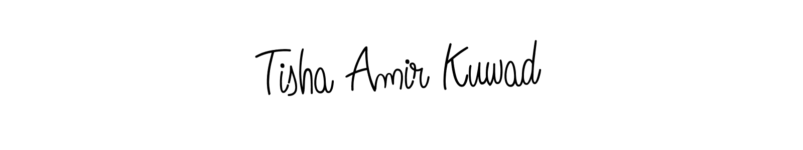 Design your own signature with our free online signature maker. With this signature software, you can create a handwritten (Angelique-Rose-font-FFP) signature for name Tisha Amir Kuwad. Tisha Amir Kuwad signature style 5 images and pictures png