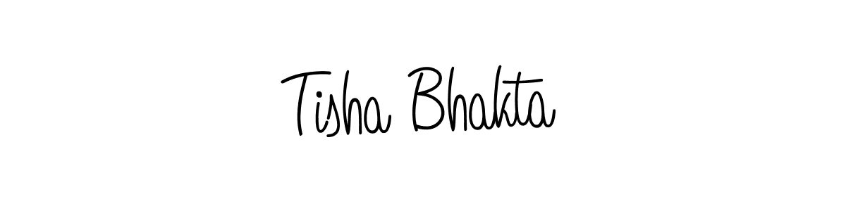 How to make Tisha Bhakta name signature. Use Angelique-Rose-font-FFP style for creating short signs online. This is the latest handwritten sign. Tisha Bhakta signature style 5 images and pictures png