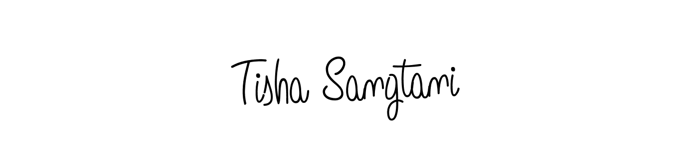 Design your own signature with our free online signature maker. With this signature software, you can create a handwritten (Angelique-Rose-font-FFP) signature for name Tisha Sangtani. Tisha Sangtani signature style 5 images and pictures png