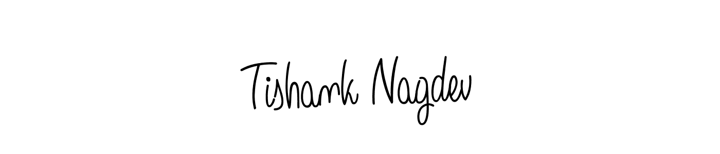 Use a signature maker to create a handwritten signature online. With this signature software, you can design (Angelique-Rose-font-FFP) your own signature for name Tishank Nagdev. Tishank Nagdev signature style 5 images and pictures png