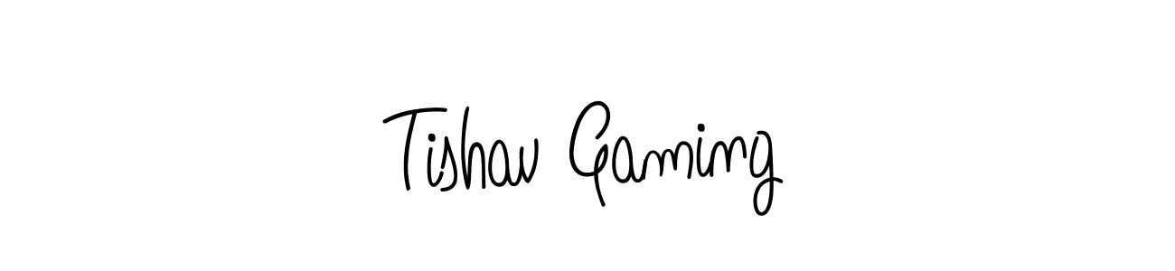 Use a signature maker to create a handwritten signature online. With this signature software, you can design (Angelique-Rose-font-FFP) your own signature for name Tishav Gaming. Tishav Gaming signature style 5 images and pictures png